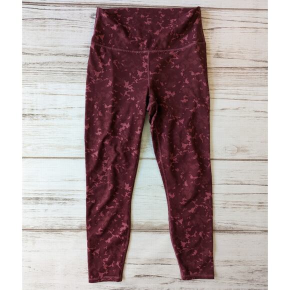 Fabletics Powerhold Maroon Camo Leggings Sz Small - Picture 1 of 4